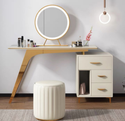 Dressing table Mirror Stool Complete Set Chest of drawers Bedroom new 2pcs