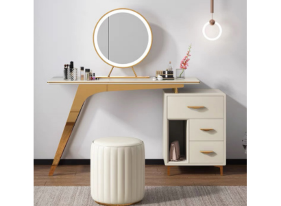 Dressing table Mirror Stool Complete Set Chest of drawers Bedroom new 2pcs