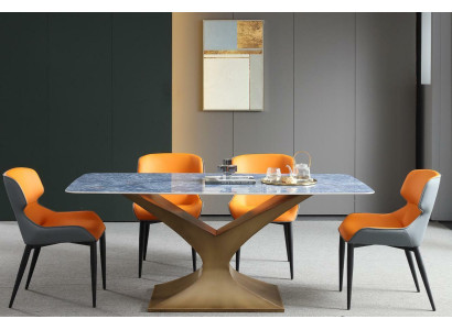 Luxury Dining table Metal stainless steel Tables Furniture Column Table Dining tables Marble style