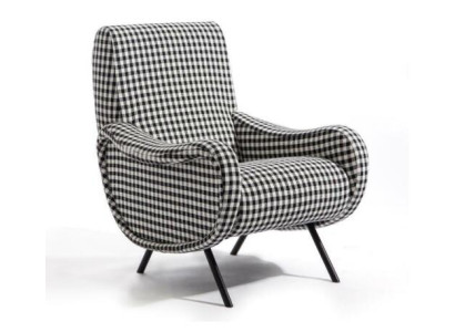 Designer Lehn Chair Upholstery Sofa 1-Seater stainless steel with Textile Armchair