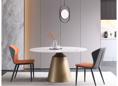 Luxury Tables Dining table Furniture Column Table Marble Style Dining Tables Metal stainless steel