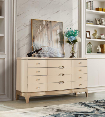 Designer Chest of drawers Modern Sideboard Highboard Living room Solid wood