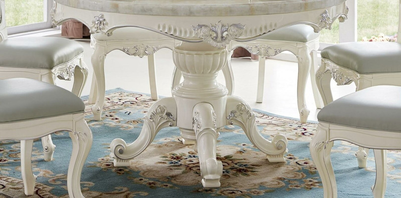 Dining room Chairs Baroque armchairs Classic Dining set 6x Solid wood