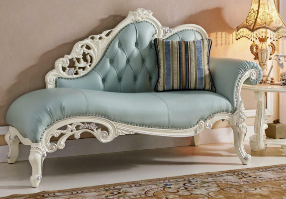Chaise Lounge Lounger Chesterfield Relax Leather Sofa Chaise Lounge Solid wood