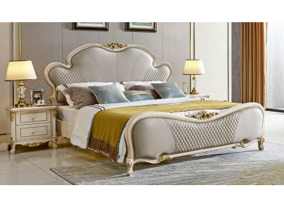 Classic Furniture Luxury Bed 3-piece. Set x2 Bedroom Bedside Tables Solid wood