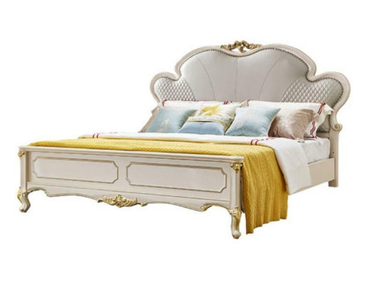Classic Furniture Luxury Bed 3-piece. Set x2 Bedroom Bedside Tables Solid wood