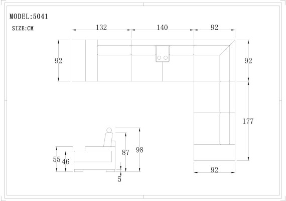 Modern living room corner sofa couch leather sofa with lighting sofa