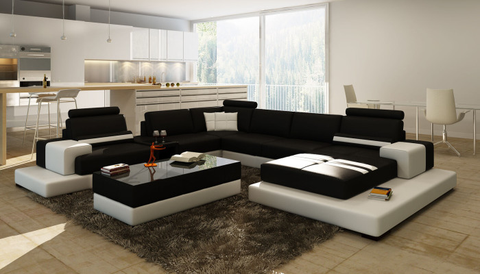 Modern XXL Big Living landscape Sofa Couch Upholstery Corner Sofas Suite