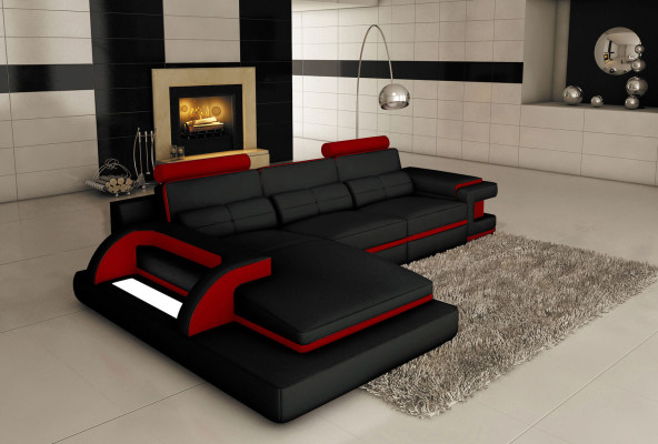 Design Upholstery Corner Leather Sofa Sofa Couch Seat Suite Living landscape