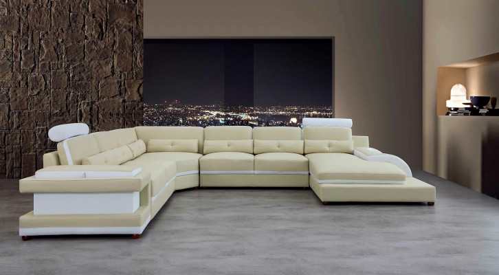 Leather sofa XXL Big Sofas Sofa Couch Couch Upholstery Corner sofa Living landscape Leather