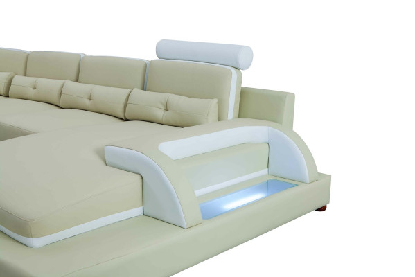 Leather sofa XXL Big Sofas Sofa Couch Couch Upholstery Corner sofa Living landscape Leather
