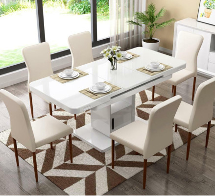 Table Luxury Tables Modern Dining room Furniture Dining Tables Wood Wooden Tables Brown White