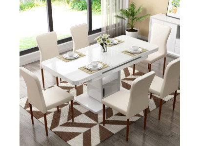 Table Luxury Tables Modern Dining room Furniture Dining Tables Wood Wooden Tables Brown White