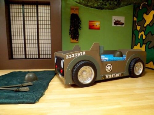 Childrens bed youth bed Bed Beds Jeep Car Vehicle Bed + Mattress new