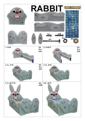 Childrens bed youth bed Bed Beds + Mattress Wooden bed 90x200cm animal cat new