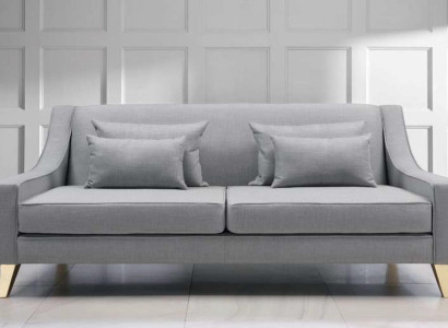 Three Seater Sofa 3 Seater Sofas Luxury Seater Fabric Gray Living room Design Modern