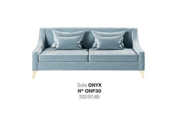 Velvet Three Seater Sofa 3 Seat Sofas Fabric Living room Polyester Modern Luxury Blue