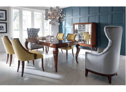 High gloss Table Dining room table Tables Dining table Brown Luxury Dining room Wood new
