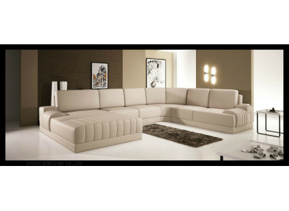 Designer Upholstery Leather Sofa Couch U-shape Modern Living landscape U-shape