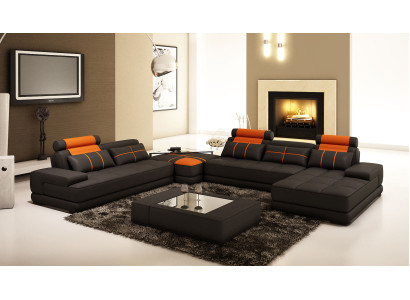 Designer Upholstery Leather Sofa Couch U-shape Modern Sofa Living landscape