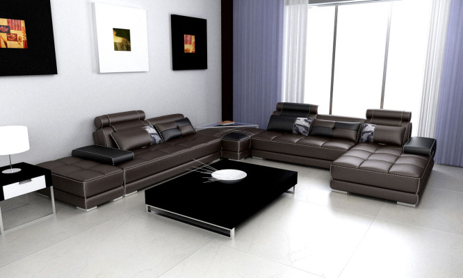 Modern Design Upholstery Living landscape Leather Sofa Sofa Couch Seat