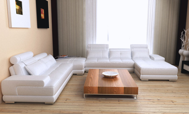 Modern Design Upholstery Living landscape Leather Sofa Sofa Couch Seat