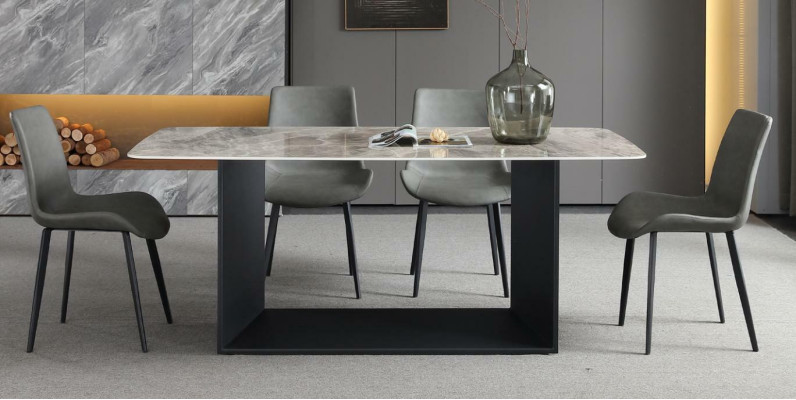 Dining table Modern stainless steel Dining room Living room Kitchen Tables Design Table Metal