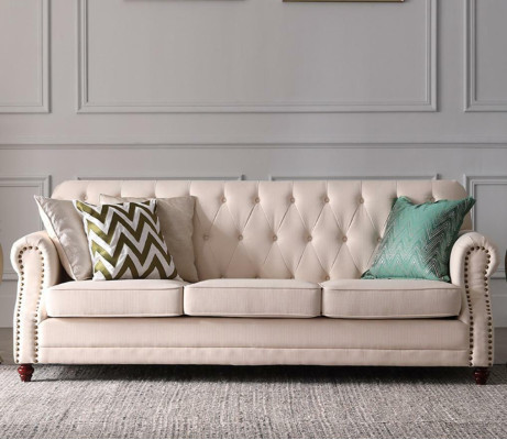 Armchair Fabric Sofa Single Seater Furniture Relax Seat Design Couch Lounge Textile country house