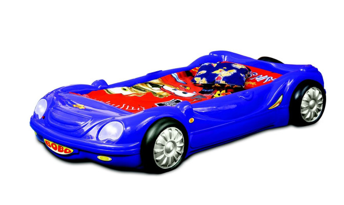 Childrens room Bed Childrens bed Car Racing Bed Design with Light Mattress