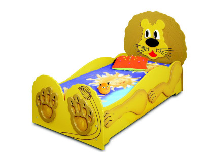 Childrens bed youth bed Bed Beds Incls Mattress Wooden bed animal lion children's furniture