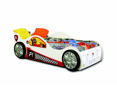 Racing Car Car Bed Children Furniture Sleep Room Child Wood Beds + Mattress