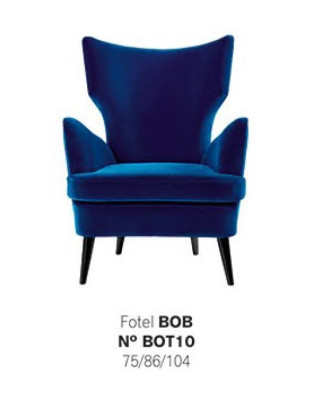 Armchair Wing Chair 1 Seater Seat Fabric Luxury Living room Modern Blue