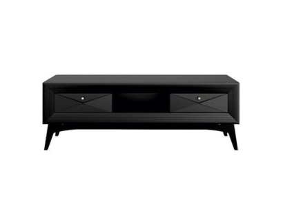 Lowboard tv stand sideboard table living room modern wood black design
