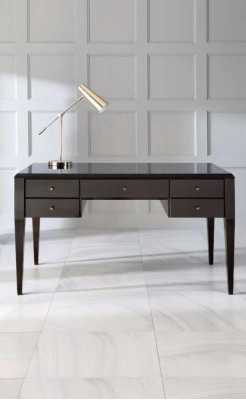 Desk Table Office Office Office desk Computer desk Wood Luxury Brown Design