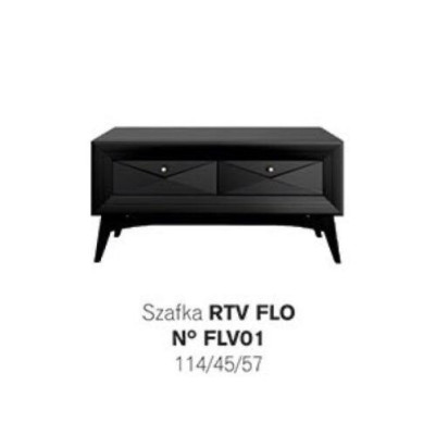 Stand TV cabinet Lowboard Sideboard Table Living room Modern Wood Black Design