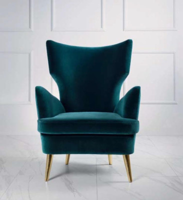Wing Chair Armchair Club Chair Cocktail Chair Luxury Seater Seat Living room Green