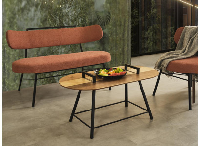 Stool Living room Bench seat Padded seating furniture Fabric Textile Coffee table