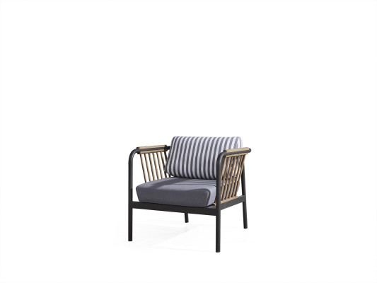 Armchair Design Seater Luxury Gray Textile Seater Luxury Upholstery Furniture Design
