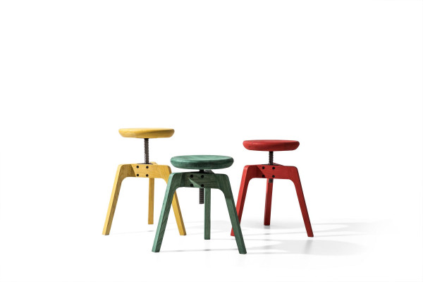 Modern set of 3 luxurious designer chairs made from high-quality wood