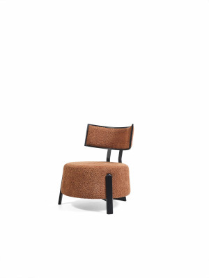 Luxurious designer chair with comfortable premium textile upholstery