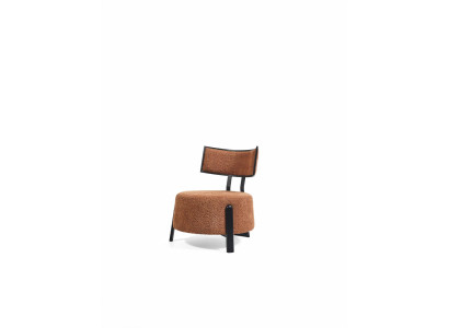 Luxurious designer chair with comfortable premium textile upholstery