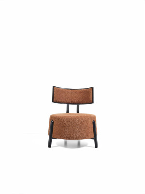 Luxurious designer chair with comfortable premium textile upholstery