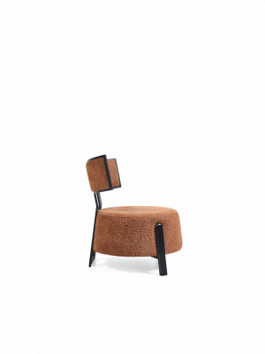 Luxurious designer chair with comfortable premium textile upholstery
