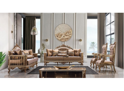 Sofa set Couch Set Classic Suite Seat Upholstery Coffee table 5 pieces