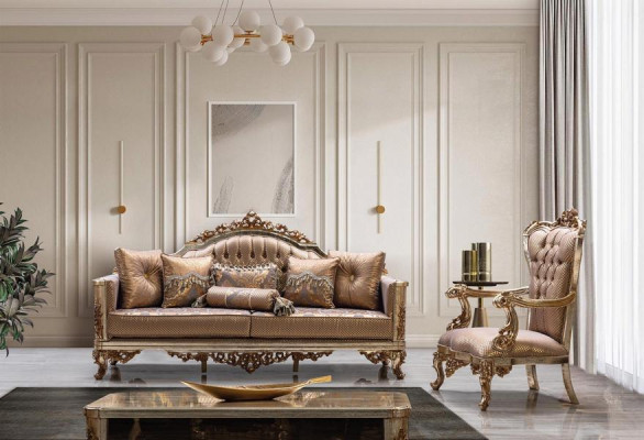 Sofa set Couch Set Classic Suite Seat Upholstery Coffee table 5 pieces
