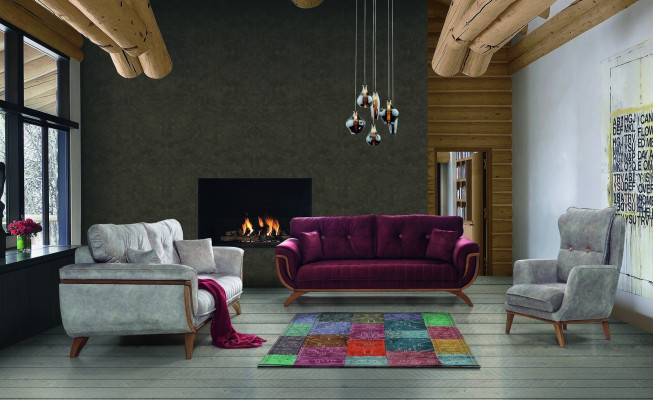 Living room Sofa set 3 3 1 1 Seater Couch Upholstery Suite Textile Design