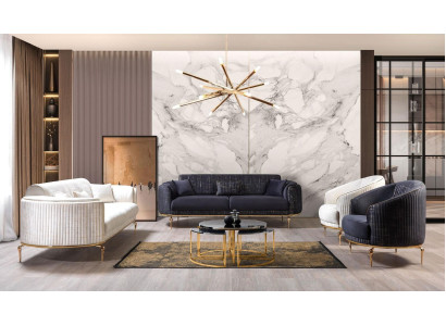 Sofa set 3311 Set Seater Couch Upholstery Furniture Textile Fabric Luxury new