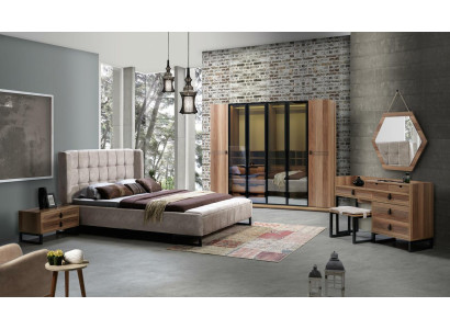Elegant bedroom furniture set in minimalist Italian design