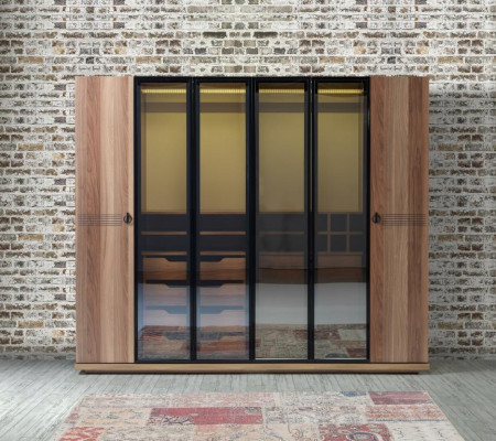 Elegant bedroom furniture set in minimalist Italian design