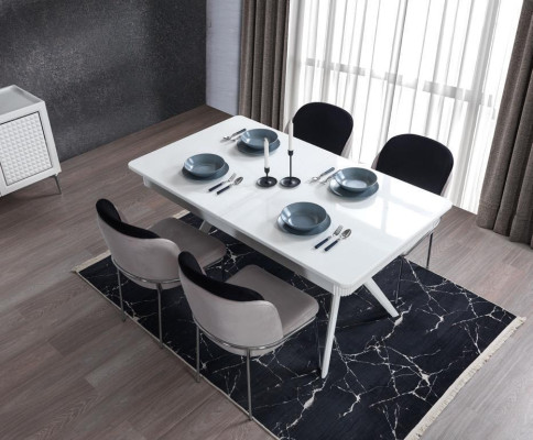 Dining room Complete Set Dining table 4x Chairs Sideboard + 2x Mirror Group